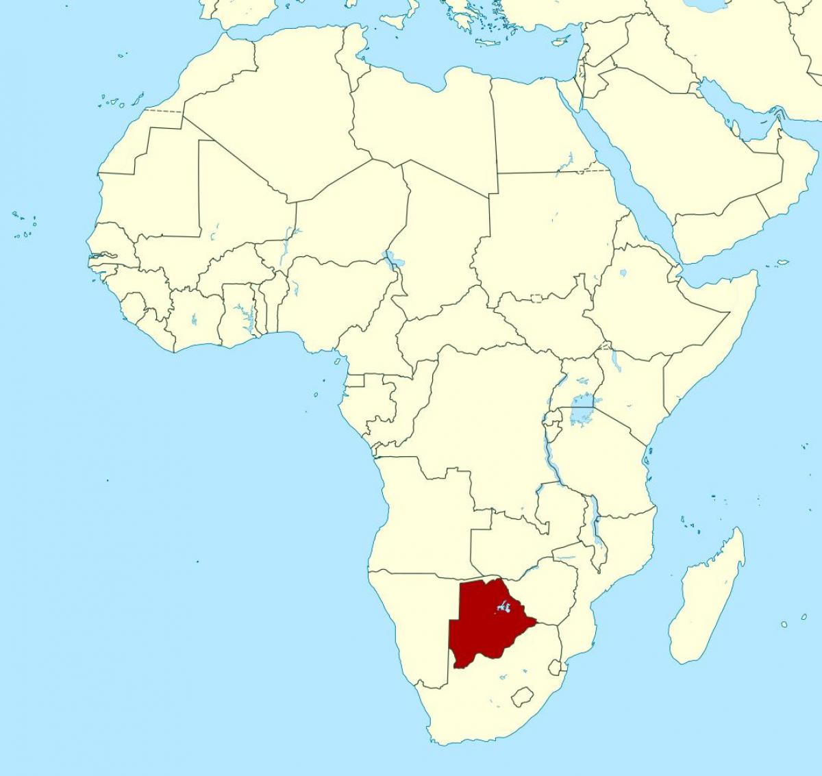 žemėlapis Botsvana afrika