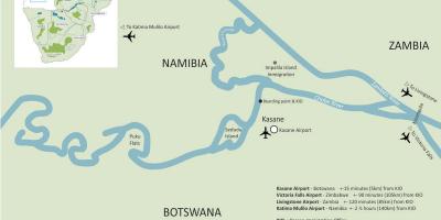 Žemėlapis kasane Botsvana